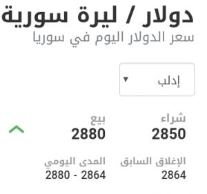 سعر الدولار في مدينة إدلب عند إغلاق يوم الخميس 14 كانون الثاني