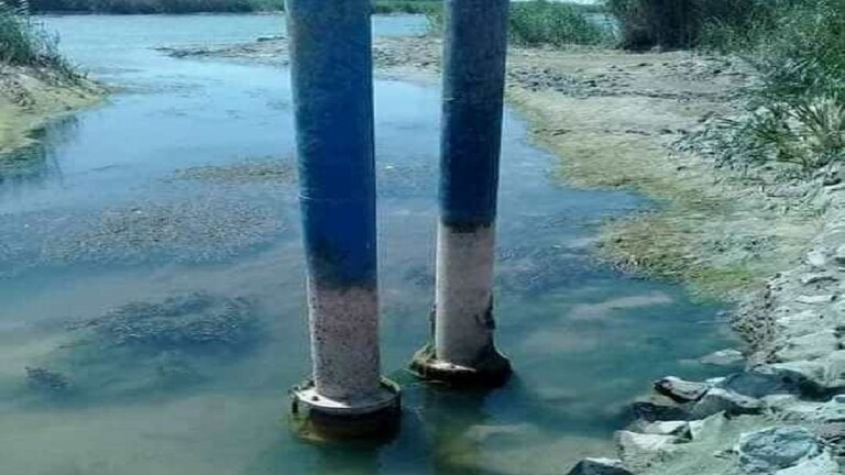 انخفاض منسوب المياه في نهر الفرات